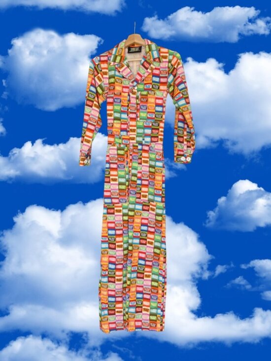 Big Bud Press Pants - Big Bud Press Everyday Jumpsuit Multicolour Printed Long Sleeve Size XXS